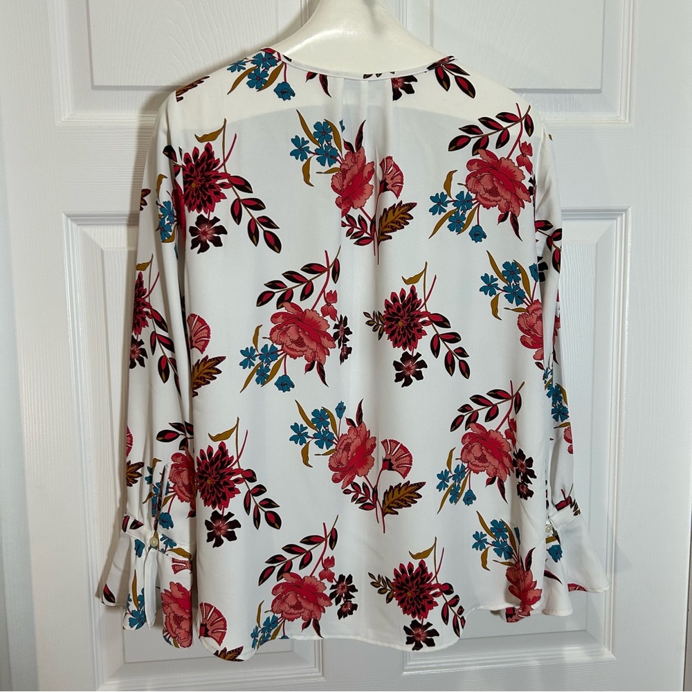 LOFT Floral Long Sleeve Blouse